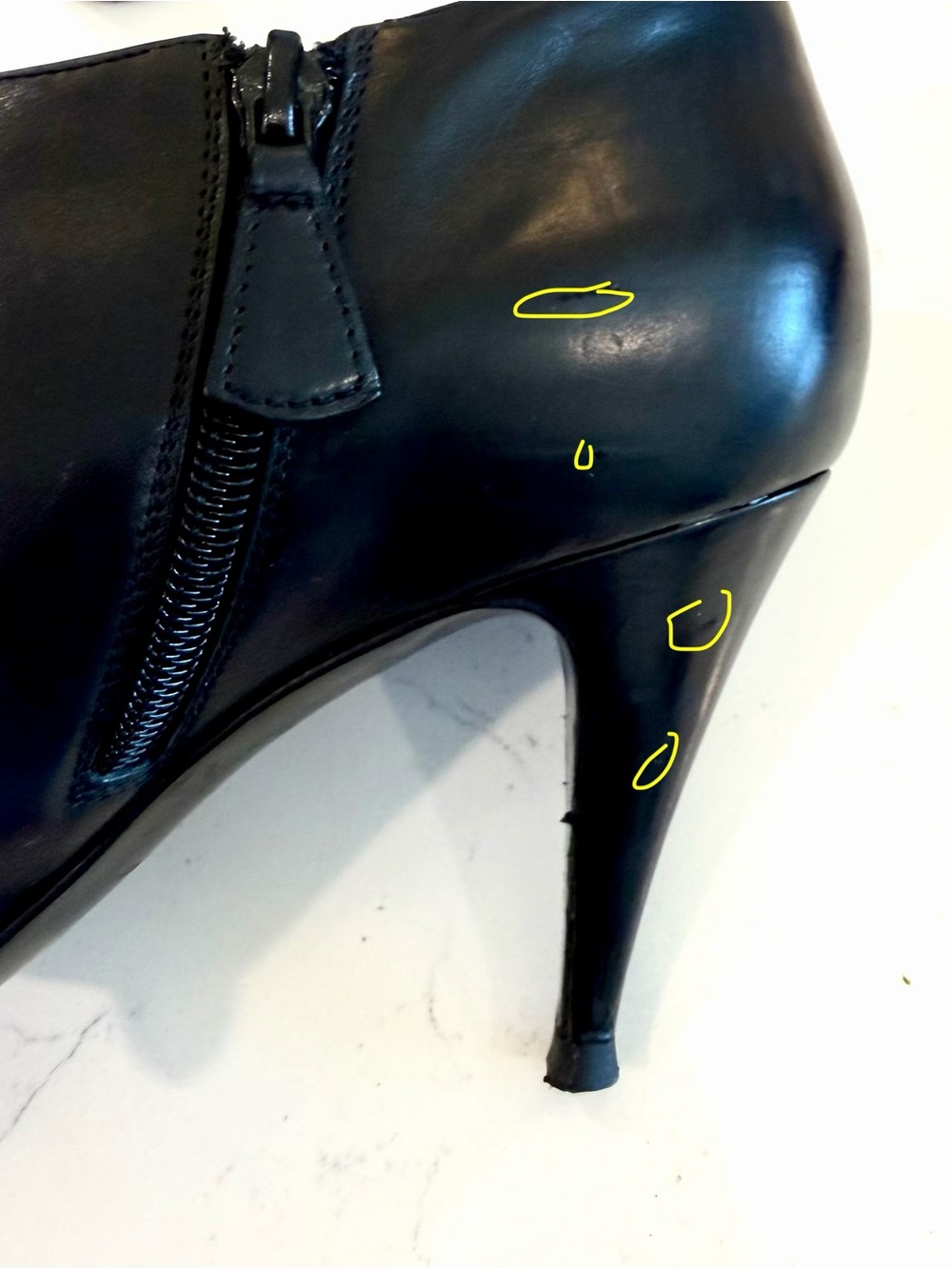 CHANEL Black Leather Ankle Boots with Silver Cap Toe Logo - Picture 12 of 13